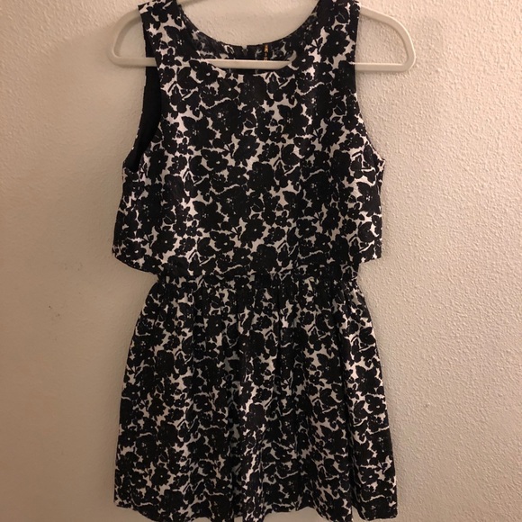 nordstrom black and white dress